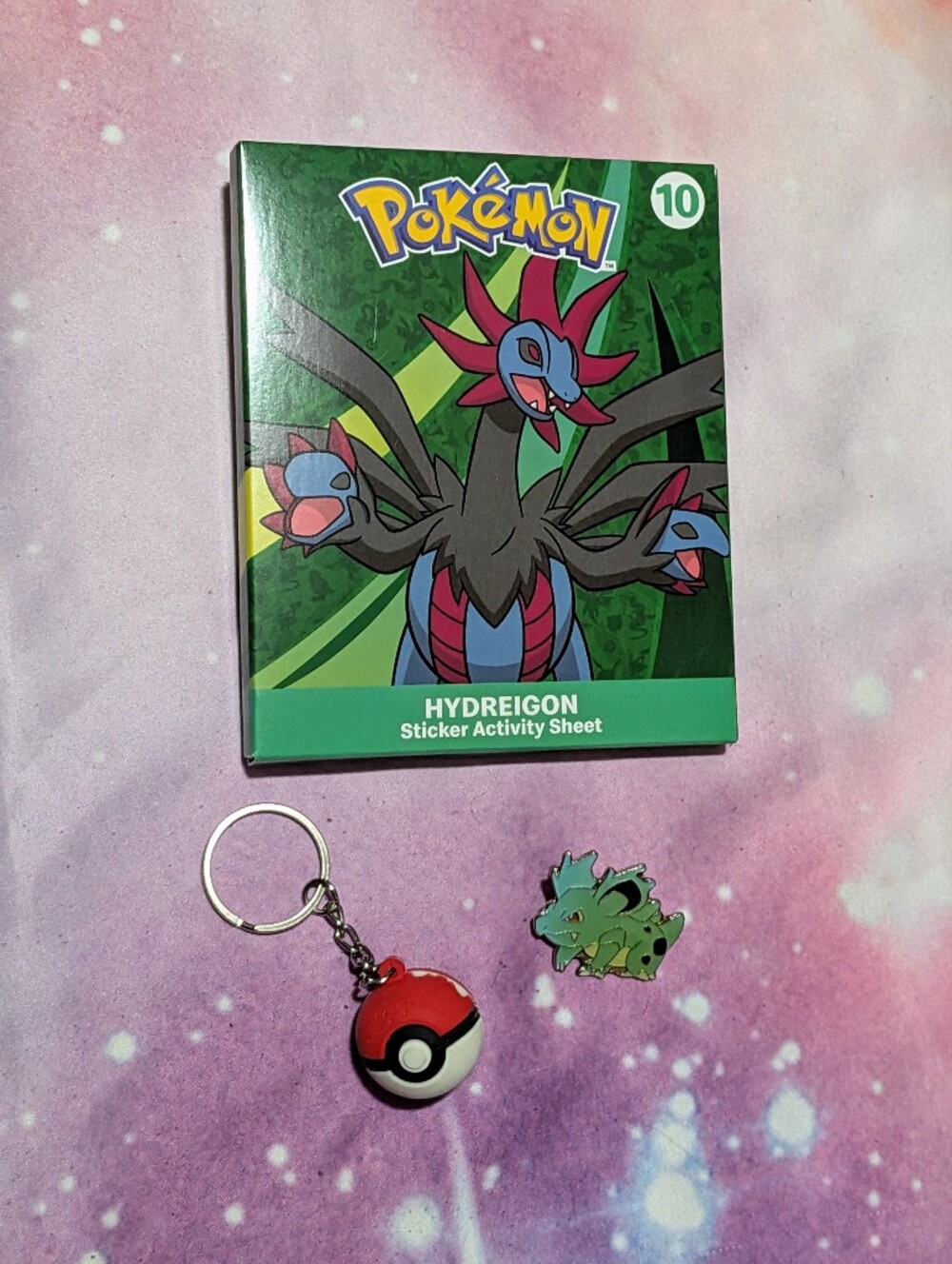 Pokemon Bundle - Cards Nidoran Pin And Pokeball Keychain
